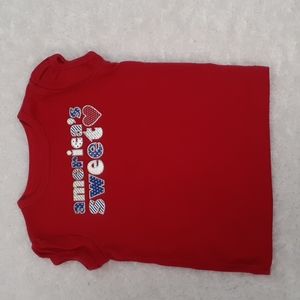 Carter's Babies 100% Cotton Red America's Sweet Shirt Size 9 Months